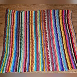 Vintage MCM Crotcheted Afghan Full Size *64.5" x 53.5"